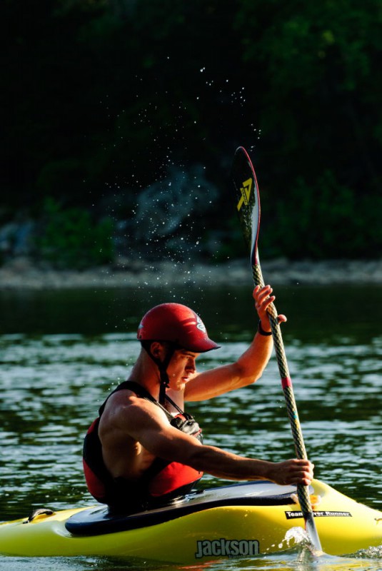 Kayaking at sunset. Angler's Inn launch area. Potomac River, Maryland.