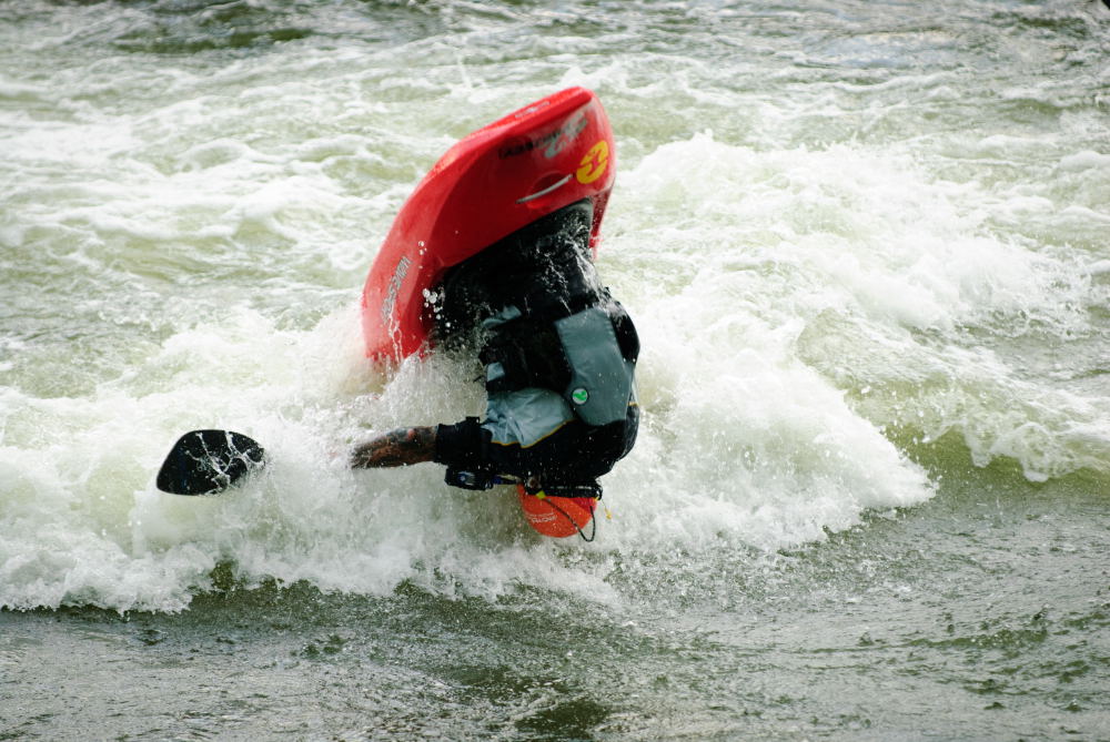 Playboating on the potomac river.