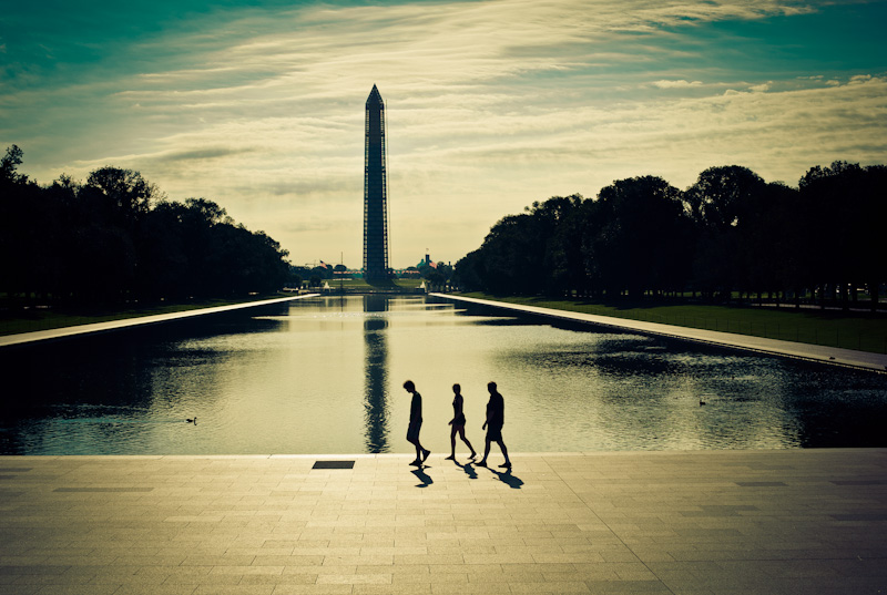 Washington Monument under repairs. July 2013.