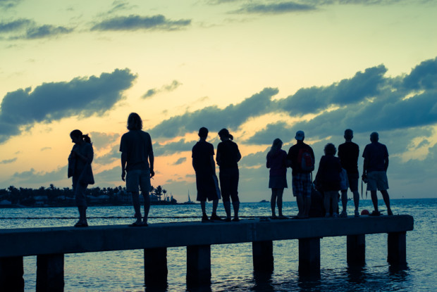 key west. Sunset at Simonton Street.