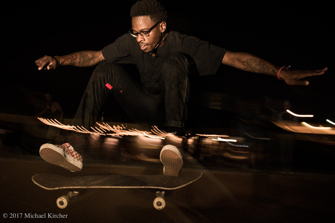 finding a line. daryl grier, skater designer for Tout Noir, flying!